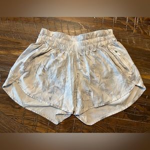Lululemon track that short. Size 6. White and grey.